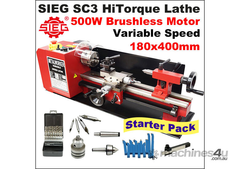 Click to view full size photos SIEG SC3 / 180x400mm HiTorque Lathe Starter Pack