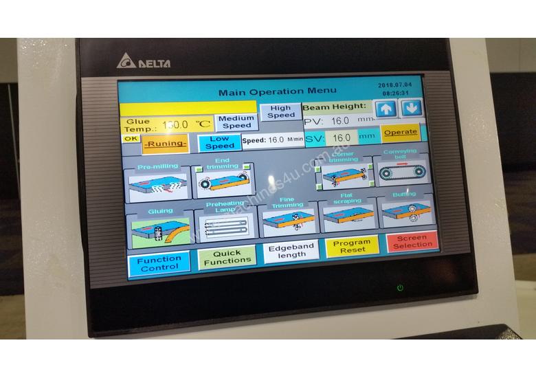 caption NANXING Pre- Milling & Corner Rounding 3 speed Touch screen high quality Automatic EdgeBander NB7CJ