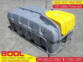 600L Diesel Fuel Tank 12V Italian & mounting Frame TFPOLYDD - picture0' - Click to enlarge