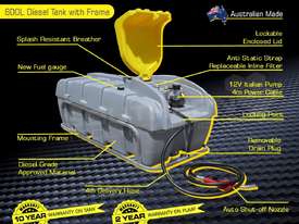 600L Diesel Fuel Tank 12V Italian & mounting Frame TFPOLYDD - picture1' - Click to enlarge