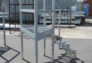 Raised Platform Steel Stairs Staircase Steps - 0.92m high