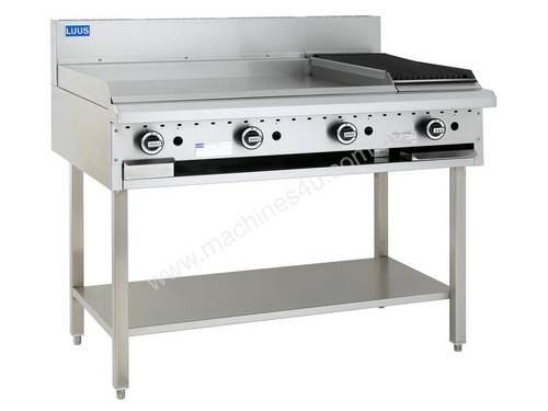 900mm Griddle 300mm Chargrill Combination with legs & shelf