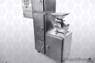 Flamingo 4kW Turbine Mill with dust collector effective on herbs and fibrous materials