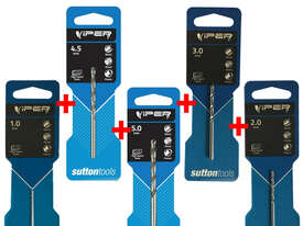 Sutton Tools Drill Bits Set. 1.0mm, 2.0mm, 3.0mm, 4.5mm, 5mm.  - picture0' - Click to enlarge