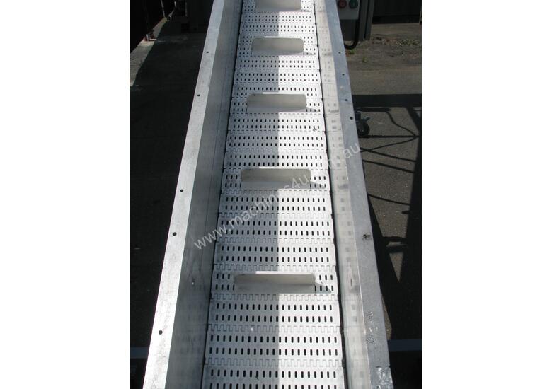 caption Large Incline Motorised Belt Conveyor - 3.8m long