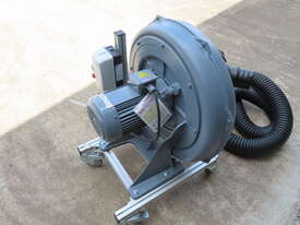 Vacuum Fan / blower 3.7 kw 415v on mobile stand with DOL, Y peice and 102mm tube - picture1' - Click to enlarge