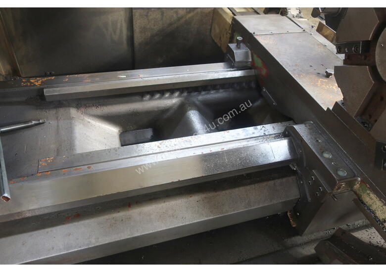 caption 2008 Hwacheon MEGA 100x5000 CNC Lathe