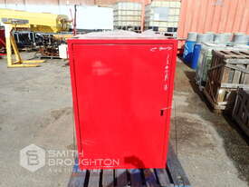 2 X RED METAL STORAGE BOXES - picture0' - Click to enlarge