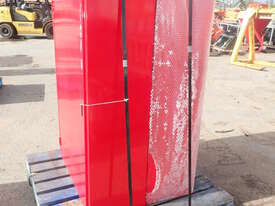 2 X RED METAL STORAGE BOXES - picture0' - Click to enlarge