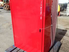 2 X RED METAL STORAGE BOXES - picture1' - Click to enlarge