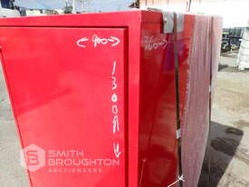 2 X RED METAL STORAGE BOXES - picture2' - Click to enlarge