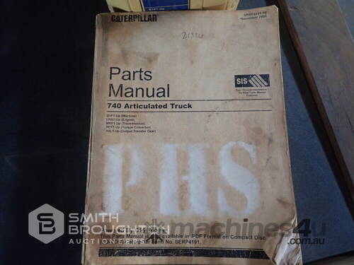 CATERPILLAR 740 ARTICULATED TRUCK SERVICE & PARTS MANUALS