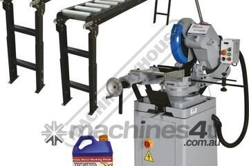 Cold Saw, Includes Roller Conveyor & Stand Package Deal CS-350V 160 x 90mm Rectangle Capacity 350mm