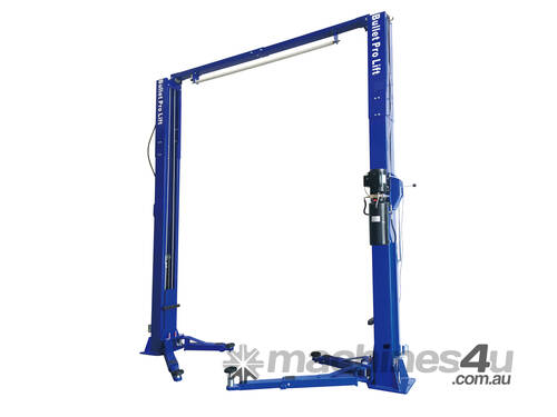 caption BulletPro 2 Post Clear Floor Lift - BP40M: 4-Ton Capacity, Truck Adaptors Included