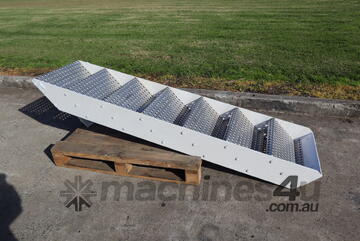7 Step Stainless Steel Stairs - 1.3m high