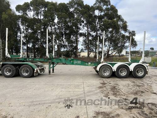 2007 Kennedy Tri-Axle Drop Deck Folding Skel Logging B-Trailer