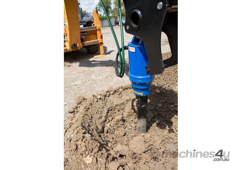 caption AUGER TORQUE 8000 MAX Earth Drill for Backhoe