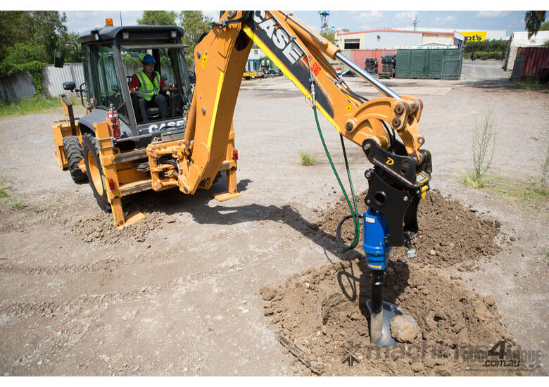 caption AUGER TORQUE 8000 MAX Earth Drill for Backhoe