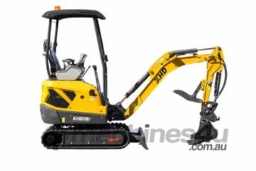 XHD18 1.8 Ton Mini Excavator With Kubota Engine expandable tracks hydraulic quick hitch