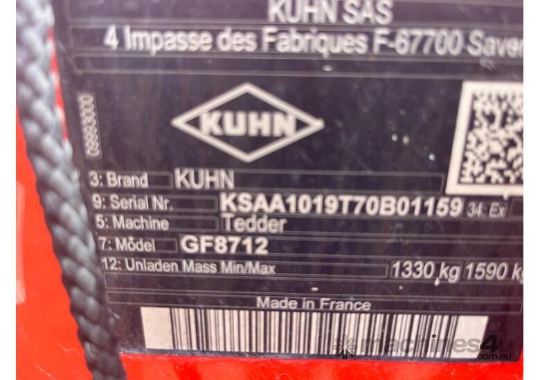 Ex-Demo Kuhn GF 8712 Tedder Rake in Near New Condition! Huge Savings!