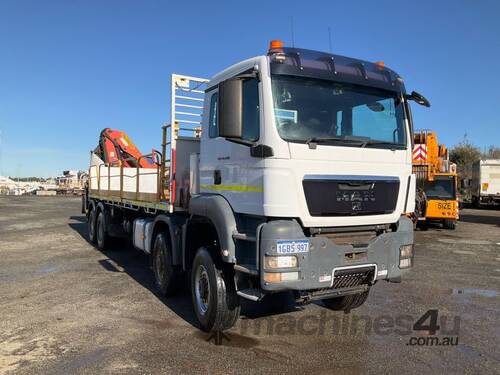 2013 MAN TGS 41.480 Flatbed Crane Truck