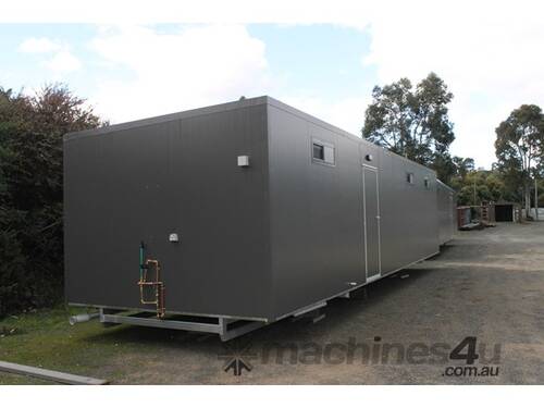 caption E I Group Portables Toilet / Shower Change Room: 12m x 3.5m, For Sale