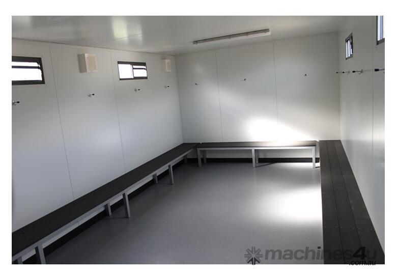 caption E I Group Portables Toilet / Shower Change Room: 12m x 3.5m, For Sale