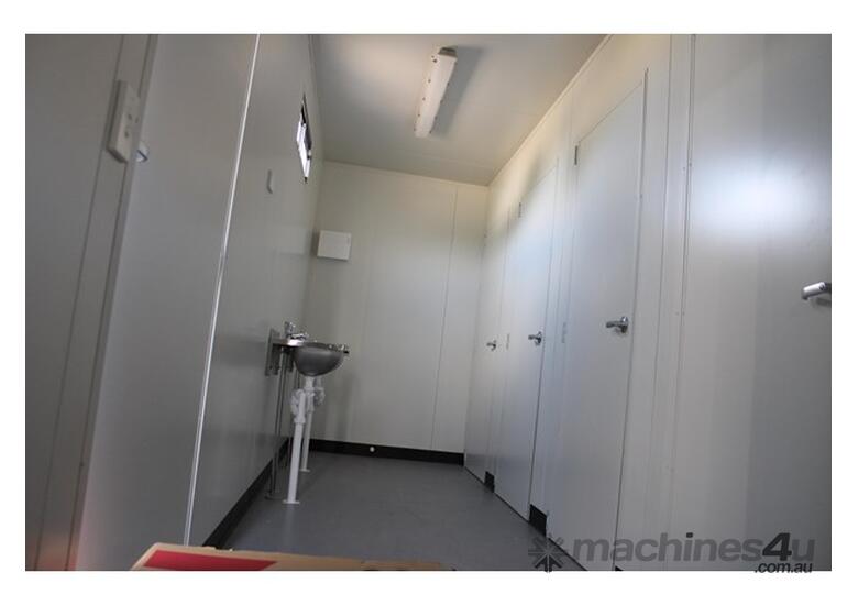 caption E I Group Portables Toilet / Shower Change Room: 12m x 3.5m, For Sale