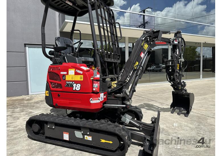 caption Mini Excavator 1.8 T Rhinoceros XN18 Excavator + Tipping Trailer Package