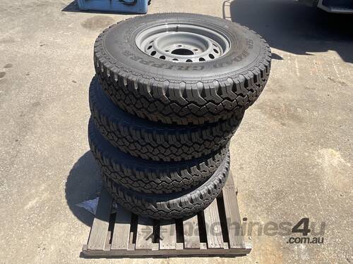 Pallet of 4x Rims and Tyres