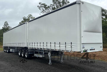 2024 Vawdrey VB S3 Tri Axle Flat Top Curtainsider combination
