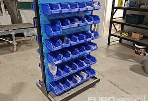Mobile Parts Trolley, Tool Tidies, Selection of Brackets and Fittings