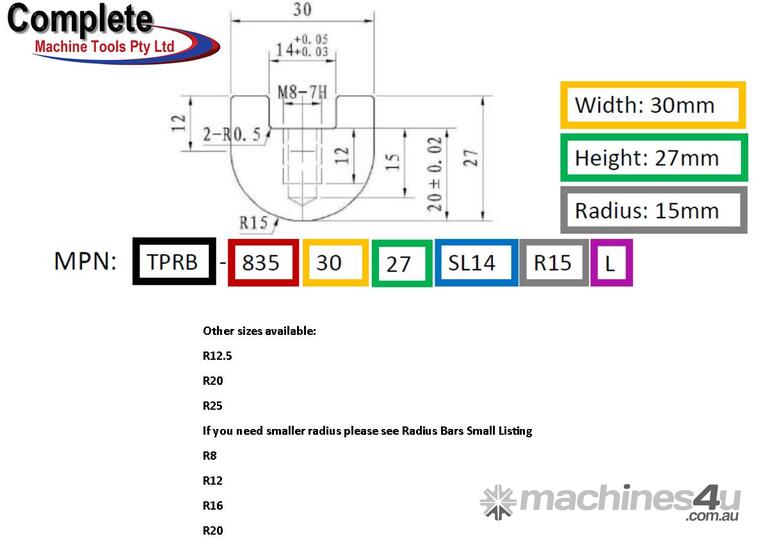 Click to view full size photos PRESS BRAKE TOOLING RADIUS PUNCH BARS LARGE