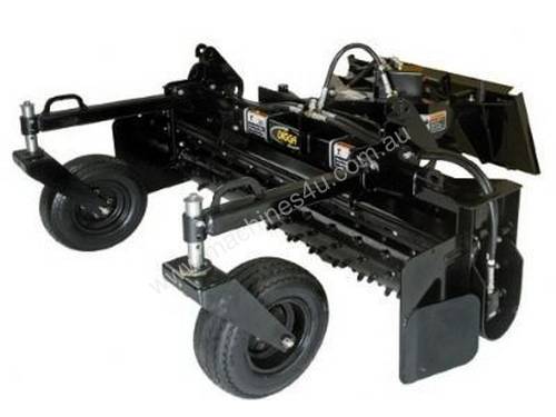 NEW : HARLEY POWER RAKE SKID STEER TRACK LOADER ATTACHMENT FOR HIRE