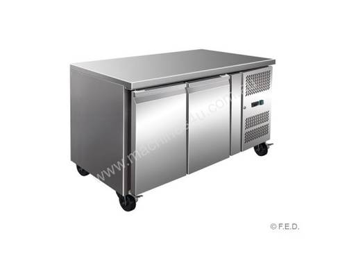 F.E.D. GN2100FE Tropicalised S/S 2 Door Gastronorm Bench Fridge