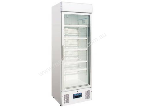 Polar Refrigerator Upright Display Cabinet 348Ltr White Body with Glass Door