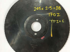 Cold Saw Blade HSS 245Ø x 2.5 x 38mm Bore 170T - picture2' - Click to enlarge