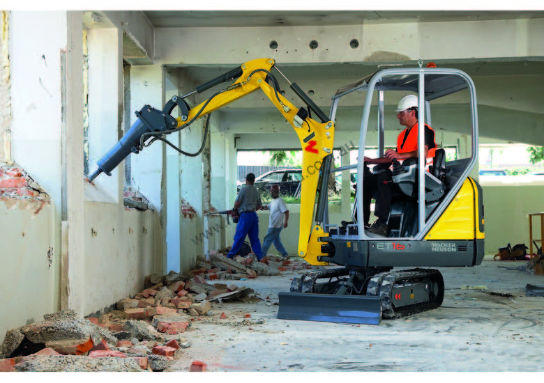 caption New ET16 rubber tracked excavator