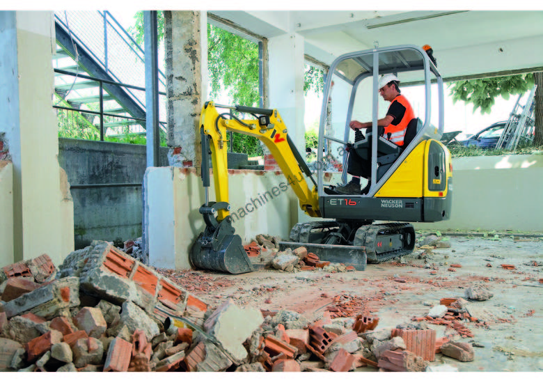 caption New ET16 rubber tracked excavator