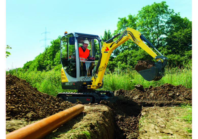 caption New ET16 rubber tracked excavator