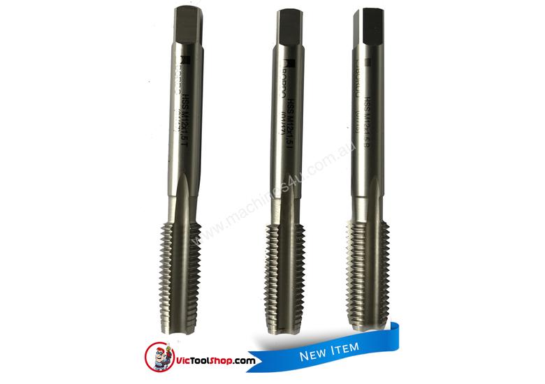 caption Bordo Hand Tap Set M12 x 1.5 mm HSS Metal Thread Cutting Tools Set of 3 3021-12.OOTS