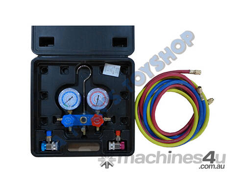 AIR CON MANIFOLD GAUGE KIT & HOSES