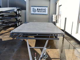 16X8 FLAT TOPPED BEAVER-TAILED CAR TRAILER (Australian Made) - picture1' - Click to enlarge