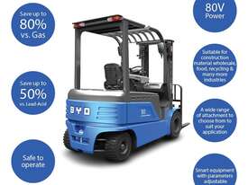 BYD ECB35 Lithium(LiFePo4) Counterbalance Forklift - Hire - picture2' - Click to enlarge