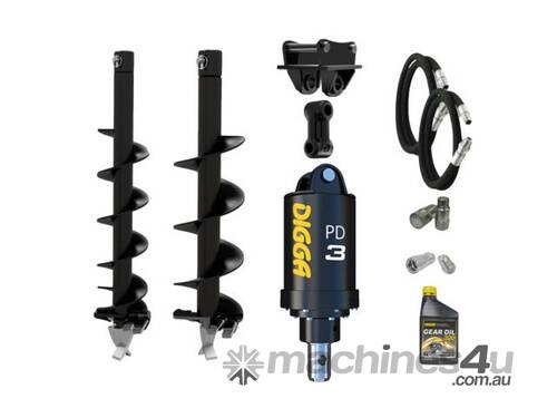 Digga PD3 auger drive combo package mini excavator up to 4T