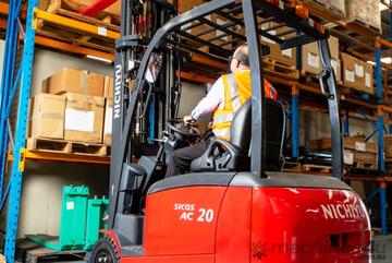   Nichiyu FBT13 Electric 3 Wheel Counterbalance Forklift