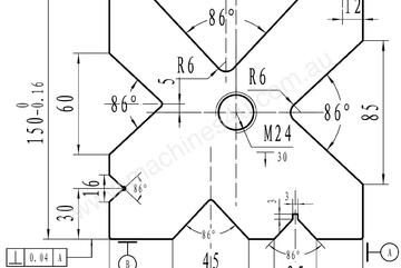 Multi Vee Bottom Die Block 150mm x 150mm Square Multi Vee Bottom Die Block 150mm x 150mm Square