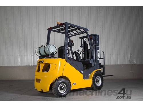 caption XCMG 2.5T Dual Fuel Forklift - With A Nissan K25 engine and 5 Year Warranty Included