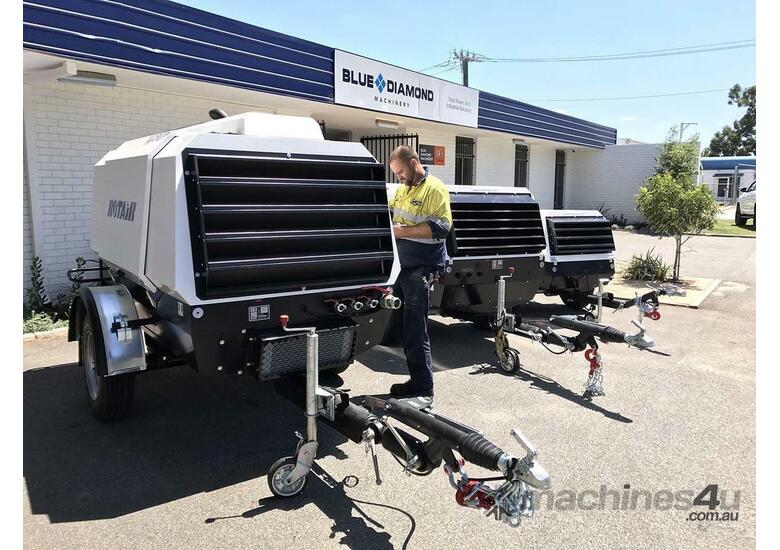 caption Portable Compressor 131HP 400CFM - ROTAIR MDVS 120 P10 - Skid Mounted