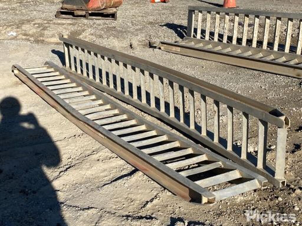 Used Auswide Pair Of Aluminium Loading Ramps SWL 3000kg Combined Note ...